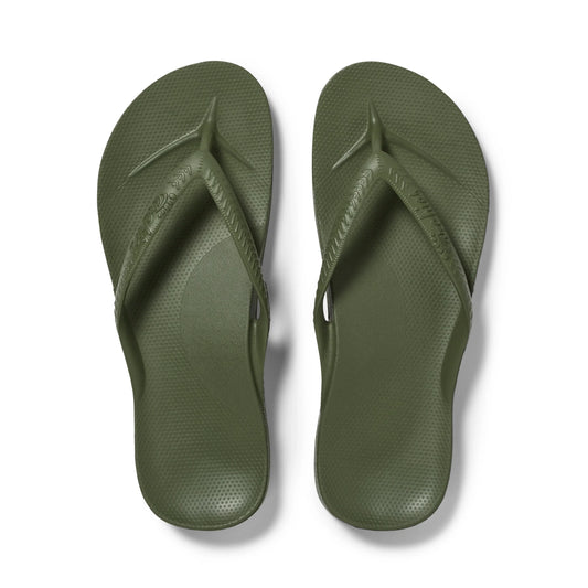Arch Support Flip Flops - Classic - Olive